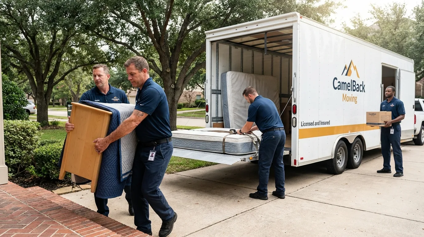 Crew loading residential truck for cross-state move from Tonasket, WA
